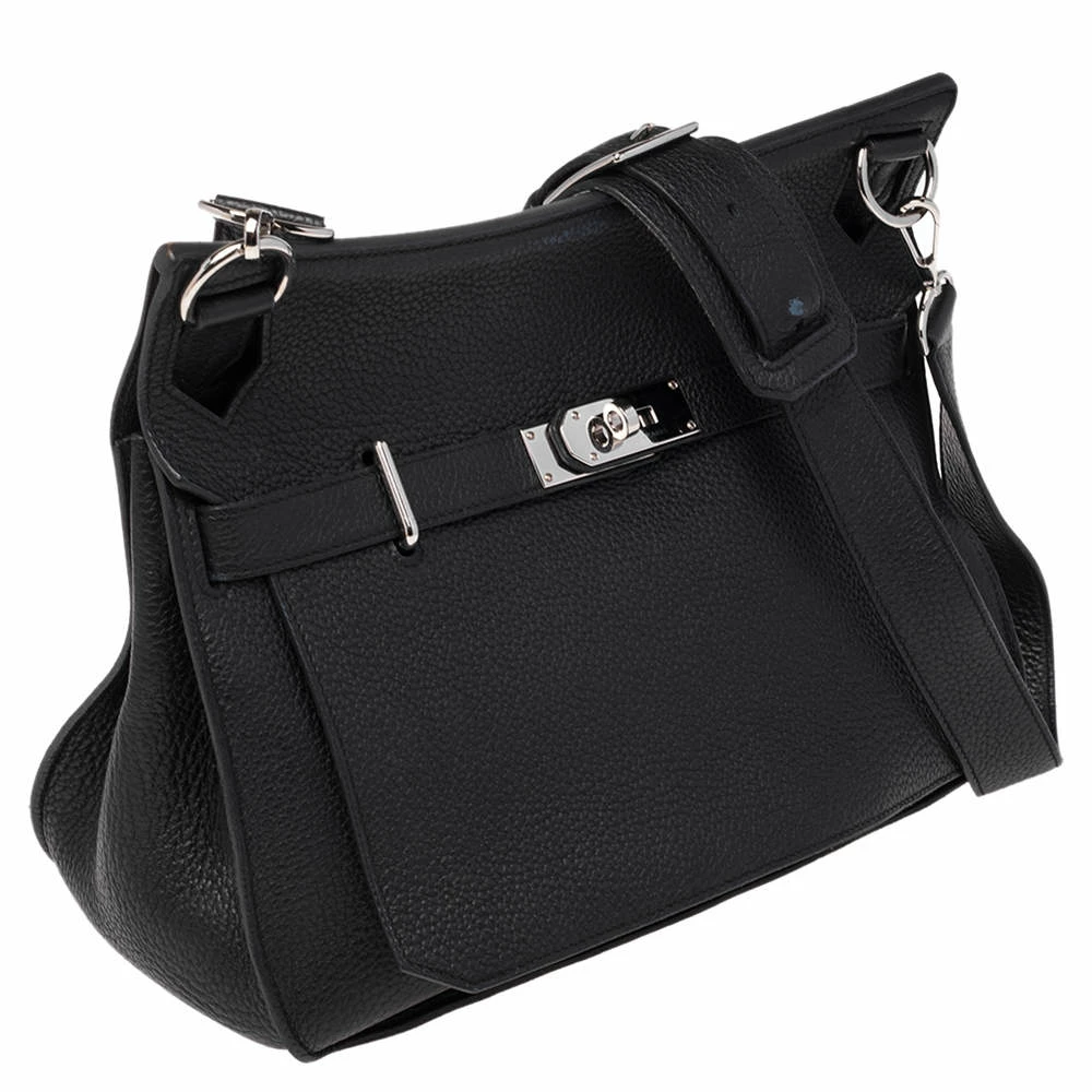 Hermes Hermès Noir Taurillon Clemence Leather Palladium Plated Jypsiere 34 Bag For Women 5 Hermes Hermès Noir Taurillon Clemence Leather Palladium Plated Jypsiere 34 Bag For Women - Image 3