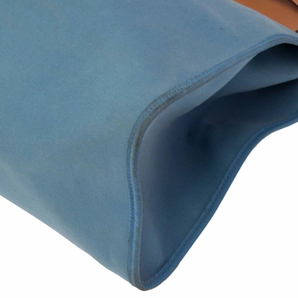 Hermes Bleu Lin/Natural Canvas And Leather Herbag Zip 39 Bag For Women 14 Hermes Bleu Lin/Natural Canvas And Leather Herbag Zip 39 Bag For Women - Image 12