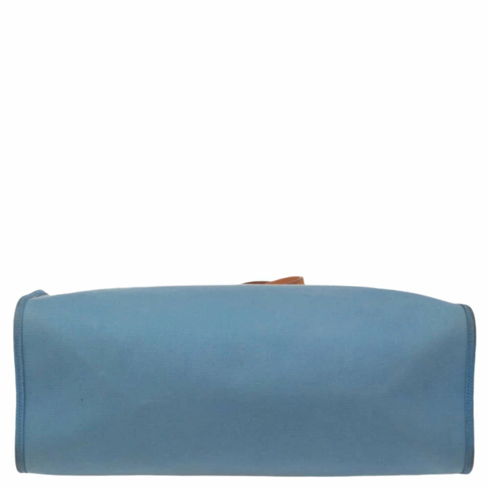 Hermes Bleu Lin/Natural Canvas And Leather Herbag Zip 39 Bag For Women 8 Hermes Bleu Lin/Natural Canvas And Leather Herbag Zip 39 Bag For Women - Image 6