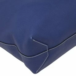 Hermes Bleu Electrique/Graphite Taurillon Clemence Double Sens 45 Bag For Women -Deals Hermes Store luxury women hermes used handbags p480317 009