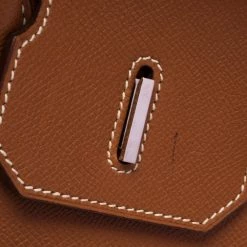 Hermes Gold Epsom Leather Palladium Plated Birkin 35 Bag For Women -Deals Hermes Store luxury women hermes used handbags p481161 010