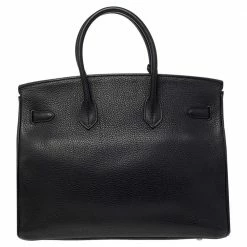 Hermes Noir Togo Leather Palladium Plated Birkin 35 Bag For Women 19 Hermes Noir Togo Leather Palladium Plated Birkin 35 Bag For Women -Deals Hermes Store luxury women hermes used handbags p483216 004