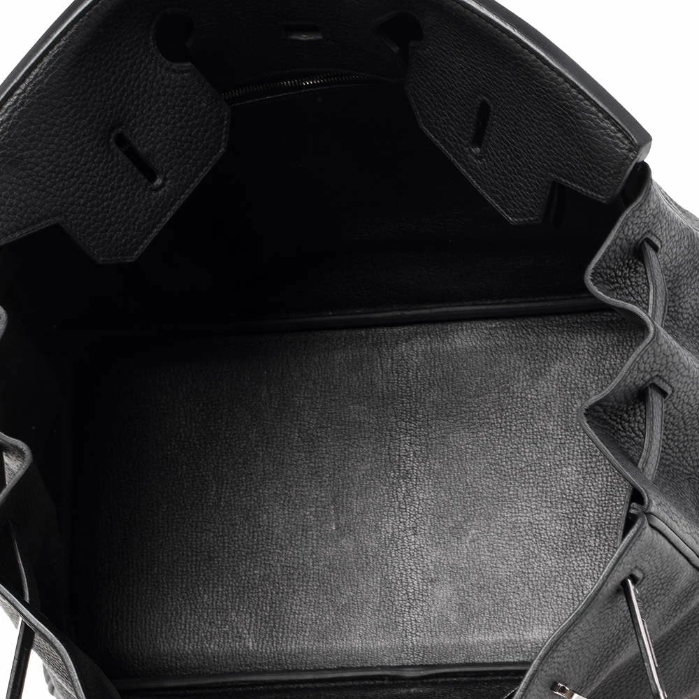 Hermes Noir Togo Leather Palladium Plated Birkin 35 Bag For Women 11 Hermes Noir Togo Leather Palladium Plated Birkin 35 Bag For Women - Image 9