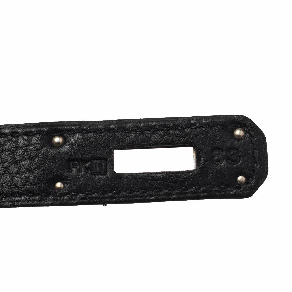 Hermes Noir Togo Leather Palladium Plated Birkin 35 Bag For Women 12 Hermes Noir Togo Leather Palladium Plated Birkin 35 Bag For Women - Image 10