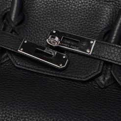Hermes Noir Togo Leather Palladium Plated Birkin 35 Bag For Women 21 Hermes Noir Togo Leather Palladium Plated Birkin 35 Bag For Women -Deals Hermes Store luxury women hermes used handbags p483216 013