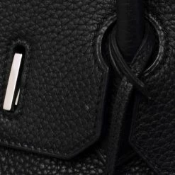 Hermes Noir Togo Leather Palladium Plated Birkin 35 Bag For Women 22 Hermes Noir Togo Leather Palladium Plated Birkin 35 Bag For Women -Deals Hermes Store luxury women hermes used handbags p483216 014