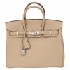 Hermes Trench Togo Leather Palladium Plated Birkin 25 Bag For Women 2 Hermes Trench Togo Leather Palladium Plated Birkin 25 Bag For Women -Deals Hermes Store luxury women hermes used handbags p484813 008