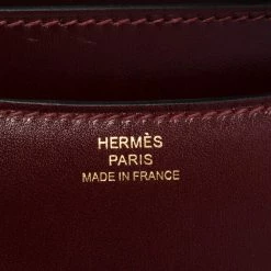 Hermes Hermés Rouge H Veau Monsieur Leather Gold Plated Constance 18 Bag For Women -Deals Hermes Store luxury women hermes used handbags p484994 007