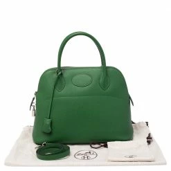 Hermes Vert Bengal Epsom Leather Bolide 31 Bag For Women 25 Hermes Vert Bengal Epsom Leather Bolide 31 Bag For Women -Deals Hermes Store luxury women hermes used handbags p485243 013