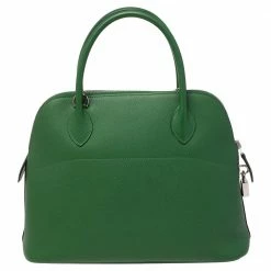 Hermes Vert Bengal Epsom Leather Bolide 31 Bag For Women 18 Hermes Vert Bengal Epsom Leather Bolide 31 Bag For Women -Deals Hermes Store luxury women hermes used handbags p485243 014