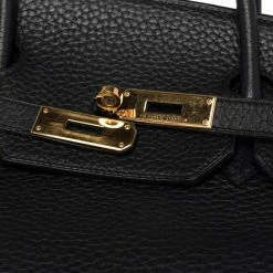 Hermes Noir Fjord Leather Gold Plated Birkin 40 Bag For Women -Deals Hermes Store luxury women hermes used handbags p485304 1629953749 006