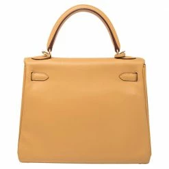Hermes Curry Swift Leather Gold Plated Kelly Retourne 25 Bag For Women -Deals Hermes Store luxury women hermes used handbags p485307 007