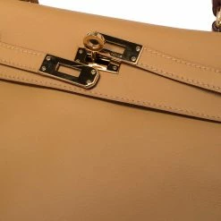 Hermes Curry Swift Leather Gold Plated Kelly Retourne 25 Bag For Women -Deals Hermes Store luxury women hermes used handbags p485307 014