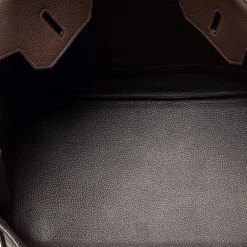 Hermes Cacao Taurillon Clemence Leather Gold Plated Birkin 35 Bag For Women -Deals Hermes Store luxury women hermes used handbags p485952 004