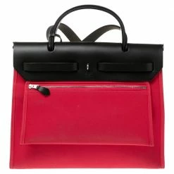Hermes Rose Extreme/Kaki Canvas And Leather Herbag Zip 31 Bag For Women -Deals Hermes Store luxury women hermes used handbags p487763 009