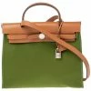 Hermes Apple Green/Natural Canvas And Leather Herbag Zip 31 Bag For Women -Deals Hermes Store luxury women hermes used handbags p487774 006