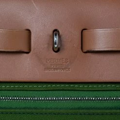 Hermes Apple Green/Natural Canvas And Leather Herbag Zip 31 Bag For Women -Deals Hermes Store luxury women hermes used handbags p487774 009