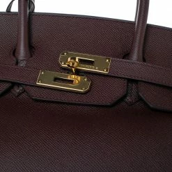 Hermes Rouge Sellier Epsom Leather Gold Plated Birkin 35 Bag For Women -Deals Hermes Store luxury women hermes used handbags p487928 008