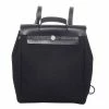 Hermes Black Canvas Fabric Herbag PM Backpack For Women -Deals Hermes Store luxury women hermes used handbags p489905 005