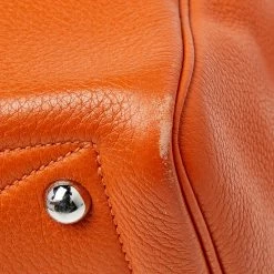 Hermes Apricot Togo Leather Victoria II Fourre Tout 35 Bag For Women -Deals Hermes Store luxury women hermes used handbags p491978 005