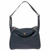 Hermes Blue Nuit Taurillion Clemence Gold Finish Lindy 30 Bag For Women -Deals Hermes Store luxury women hermes used handbags p492323 005