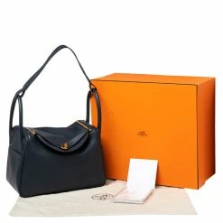 Hermes Blue Nuit Taurillion Clemence Gold Finish Lindy 30 Bag For Women 25 Hermes Blue Nuit Taurillion Clemence Gold Finish Lindy 30 Bag For Women -Deals Hermes Store luxury women hermes used handbags p492323 009