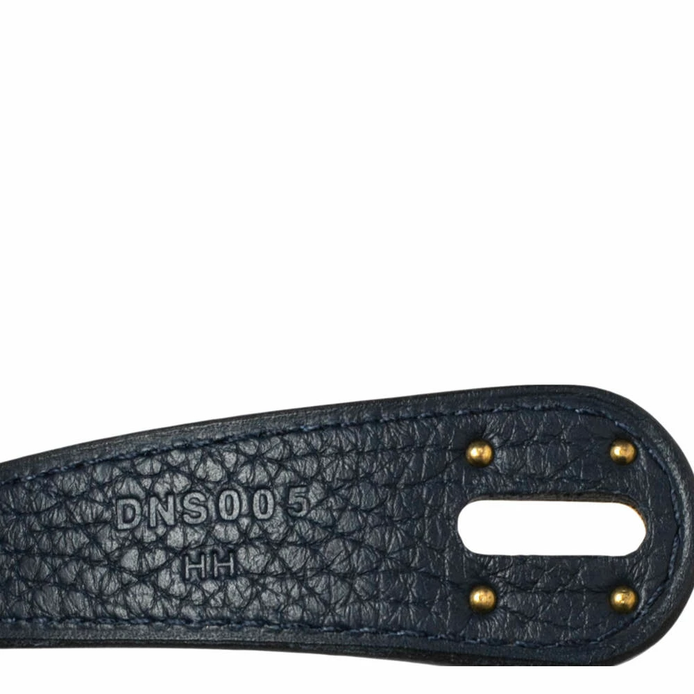 Hermes Blue Nuit Taurillion Clemence Gold Finish Lindy 30 Bag For Women 12 Hermes Blue Nuit Taurillion Clemence Gold Finish Lindy 30 Bag For Women - Image 10