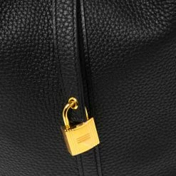 Hermes Black Taurillon Clemence Leather Picotin Lock 22 Bag For Women -Deals Hermes Store luxury women hermes used handbags p492336 007