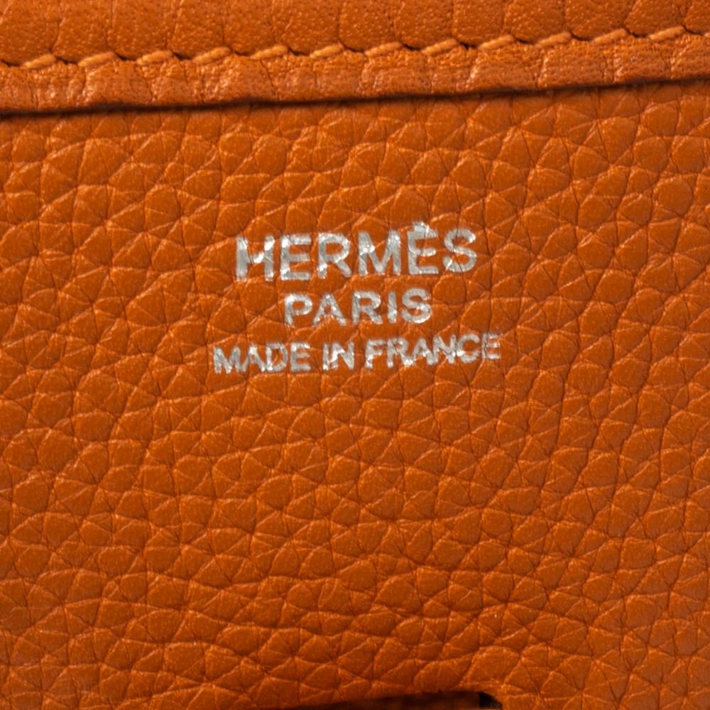 Hermes Orange Togo Leather Evelyne I PM Bag For Women 15 Hermes Orange Togo Leather Evelyne I PM Bag For Women - Image 13