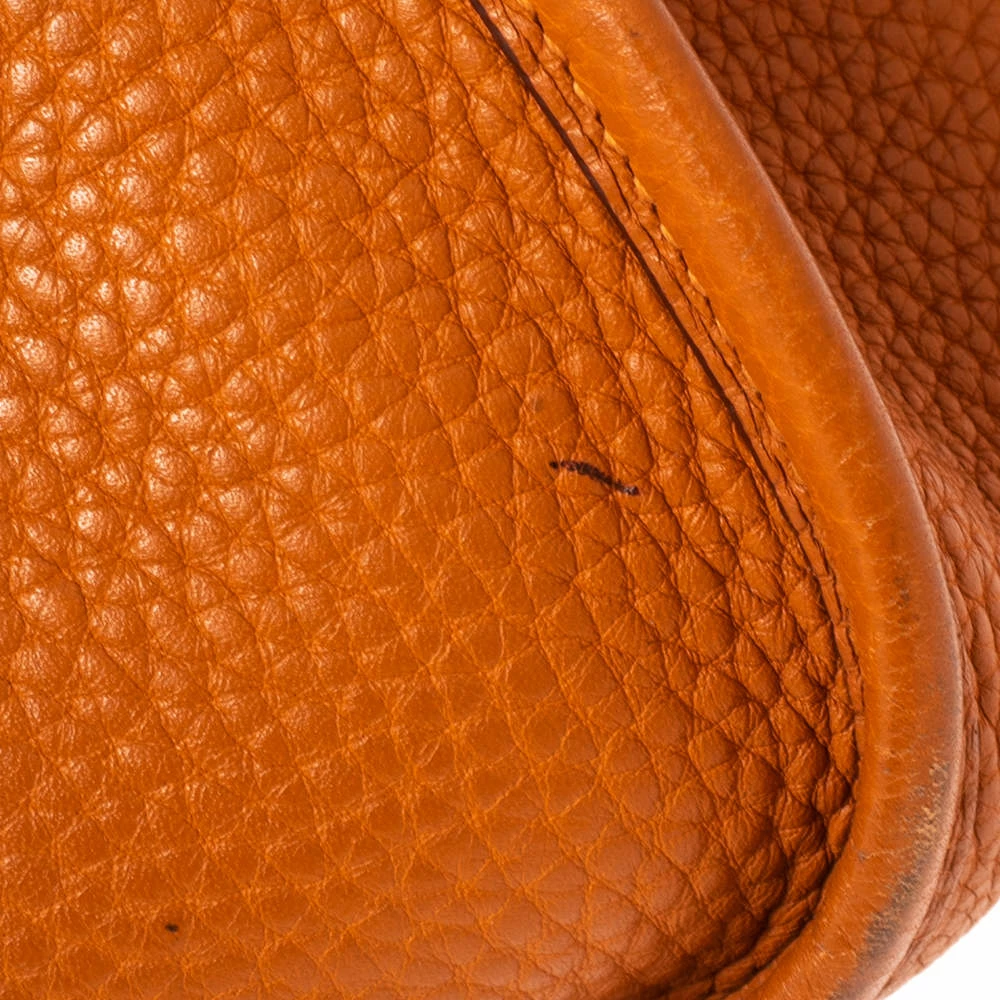 Hermes Orange Togo Leather Evelyne I PM Bag For Women 7 Hermes Orange Togo Leather Evelyne I PM Bag For Women - Image 5