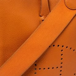 Hermes Orange Togo Leather Evelyne I PM Bag For Women 23 Hermes Orange Togo Leather Evelyne I PM Bag For Women -Deals Hermes Store luxury women hermes used handbags p492393 016