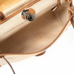 Hermes Natural/Toile Canvas And Leather Herbag Zip 31 Bag For Women -Deals Hermes Store luxury women hermes used handbags p492864 011