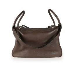 Hermes Brown Clemence Leather Lindy 34 Shoulder Bag For Women -Deals Hermes Store luxury women hermes used handbags p496039 004