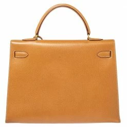 Hermes Naturale Ardenes Leather Gold Plated Kelly Sellier 35 Bag For Women -Deals Hermes Store luxury women hermes used handbags p496586 007