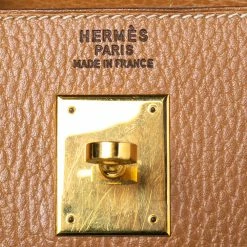 Hermes Naturale Ardenes Leather Gold Plated Kelly Sellier 35 Bag For Women -Deals Hermes Store luxury women hermes used handbags p496586 013