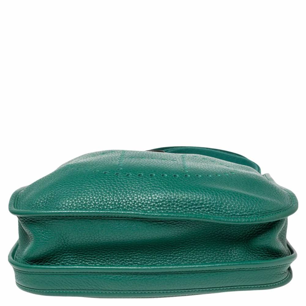 Hermes Menthe Clemence Leather Evelyne III PM Bag For Women 8 Hermes Menthe Clemence Leather Evelyne III PM Bag For Women - Image 6