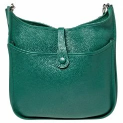 Hermes Menthe Clemence Leather Evelyne III PM Bag For Women 18 Hermes Menthe Clemence Leather Evelyne III PM Bag For Women -Deals Hermes Store luxury women hermes used handbags p496596 009