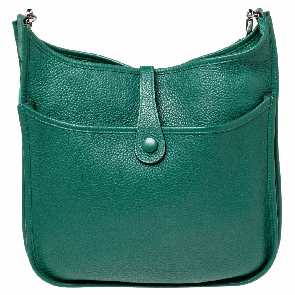 Hermes Menthe Clemence Leather Evelyne III PM Bag For Women 6 Hermes Menthe Clemence Leather Evelyne III PM Bag For Women - Image 4