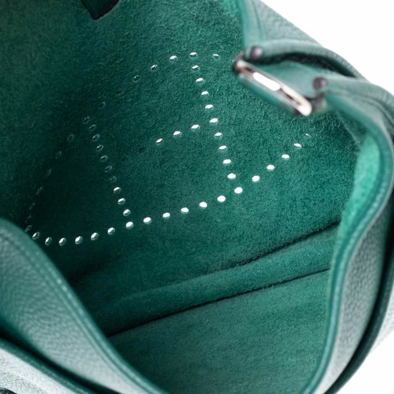 Hermes Menthe Clemence Leather Evelyne III PM Bag For Women 9 Hermes Menthe Clemence Leather Evelyne III PM Bag For Women - Image 7