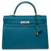 Hermes Cobalt Togo Leather Palladium Plated Kelly Retourne 35 Bag For Women -Deals Hermes Store luxury women hermes used handbags p497237 007