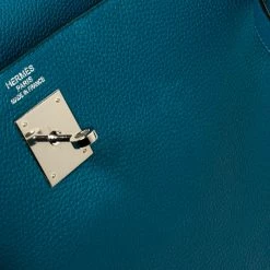 Hermes Cobalt Togo Leather Palladium Plated Kelly Retourne 35 Bag For Women -Deals Hermes Store luxury women hermes used handbags p497237 013