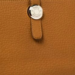 Hermes Gold Clemence Leather Dogon Wallet For Women -Deals Hermes Store luxury women hermes used handbags p497274 007