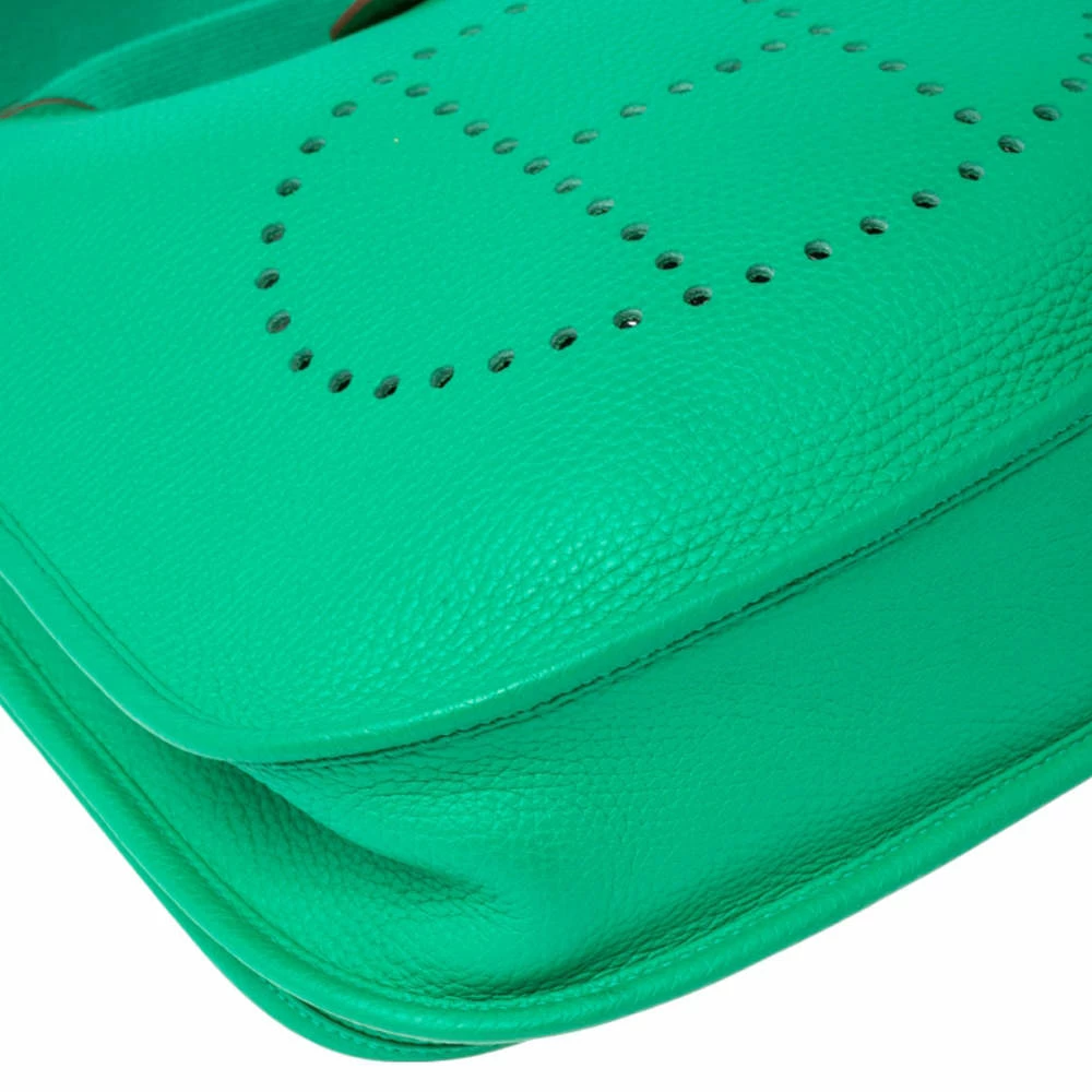 Hermes Bamboo Clemence Leather Evelyne III PM Bag For Women 14 Hermes Bamboo Clemence Leather Evelyne III PM Bag For Women - Image 12