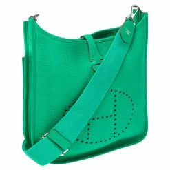 Hermes Bamboo Clemence Leather Evelyne III PM Bag For Women 17 Hermes Bamboo Clemence Leather Evelyne III PM Bag For Women -Deals Hermes Store luxury women hermes used handbags p497974 010