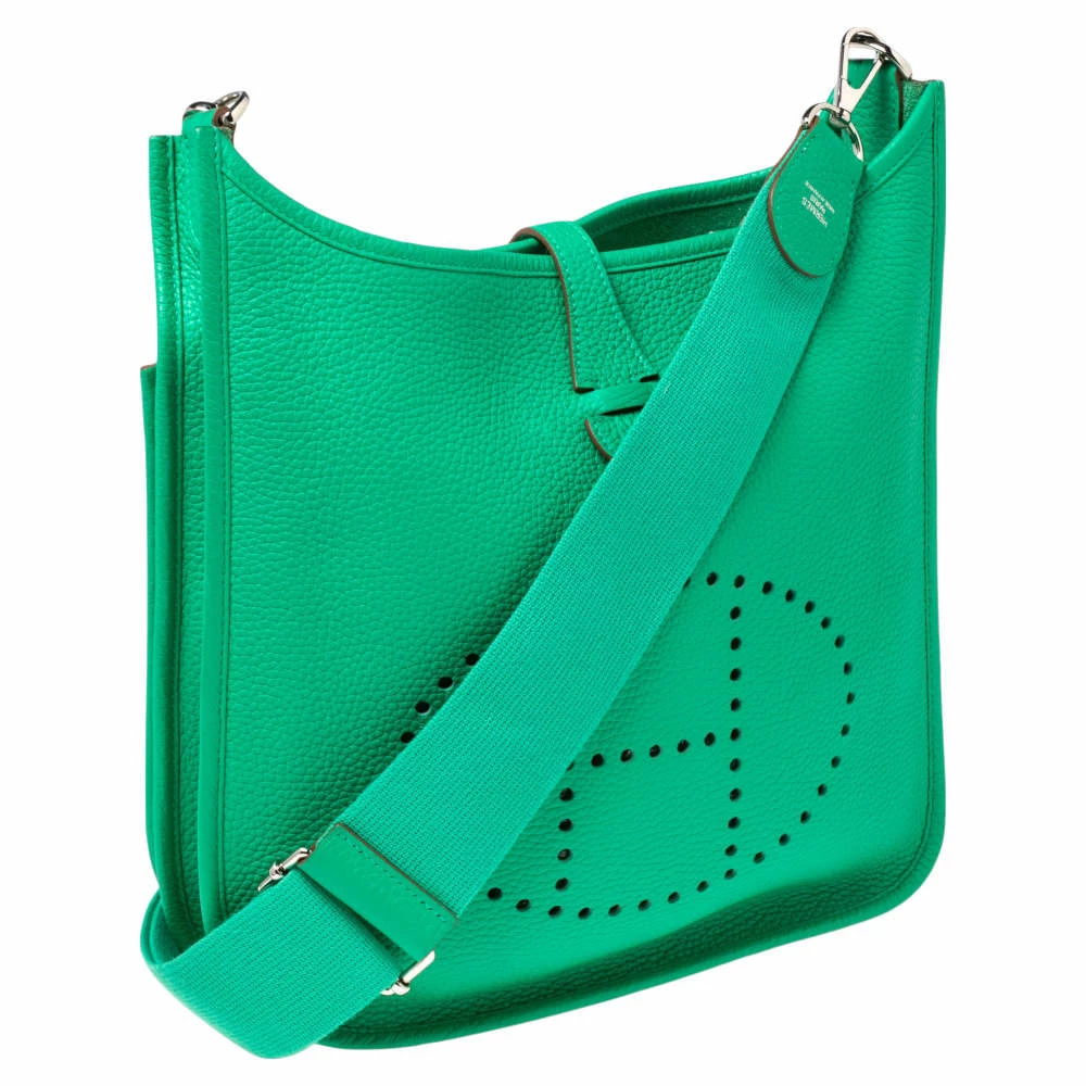 Hermes Bamboo Clemence Leather Evelyne III PM Bag For Women 5 Hermes Bamboo Clemence Leather Evelyne III PM Bag For Women - Image 3