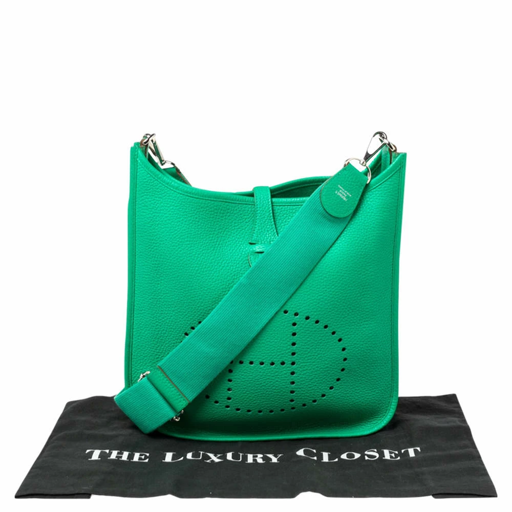 Hermes Bamboo Clemence Leather Evelyne III PM Bag For Women 13 Hermes Bamboo Clemence Leather Evelyne III PM Bag For Women - Image 11