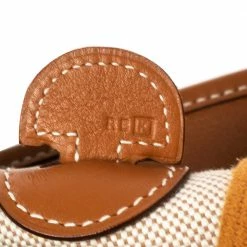 Hermes Beige/Gold Canvas And Swift Leather Evelyne I PM Bag For Women -Deals Hermes Store luxury women hermes used handbags p497982 003