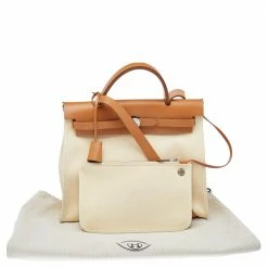 Hermes Beige/Tan Canvas And Leather Herbag Zip 31 Bag For Women -Deals Hermes Store luxury women hermes used handbags p498193 008