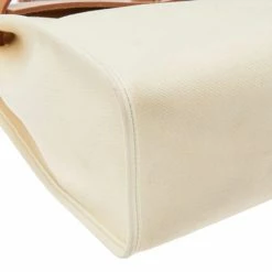 Hermes Beige/Tan Canvas And Leather Herbag Zip 31 Bag For Women -Deals Hermes Store luxury women hermes used handbags p498193 011