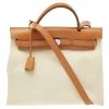Hermes Beige/Tan Canvas And Leather Herbag Zip 31 Bag For Women 2 Hermes Beige/Tan Canvas And Leather Herbag Zip 31 Bag For Women -Deals Hermes Store luxury women hermes used handbags p498193 013
